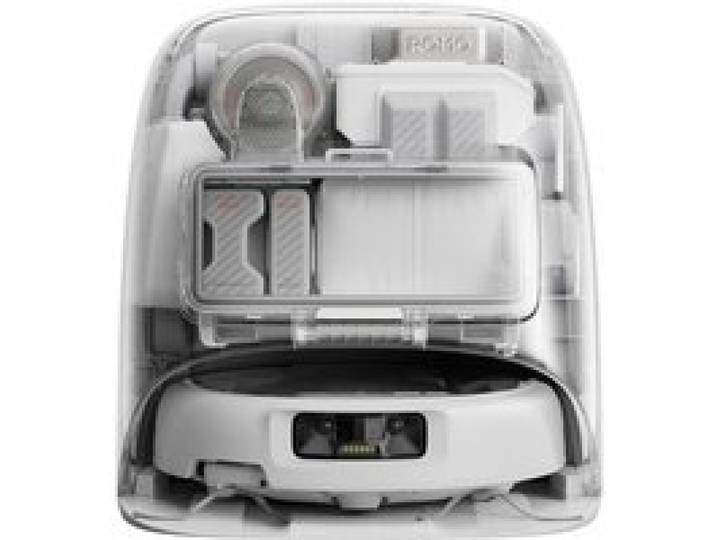 DJI ROMO P - Robot Aspirateur Laveur avec Station - Design Transparent - 25 000 Pa - Détection au millimètre - 200 j sans Entretien