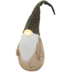 ECD Germany LED-Weihnachtswichtel mit leuchtender Nase Weihnachtsdeko Innen LED-Wichtel-Figur Weihnachtsfigur Batteriebetrieben Weihnachten Deko-Zwerg