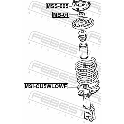 FEBEST Federteller MSI-CU5WLOWF Vorderachse für MITSUBISHI