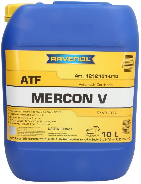 Getriebeöl RAVENOL 1212101 ATF MERCON V 10L