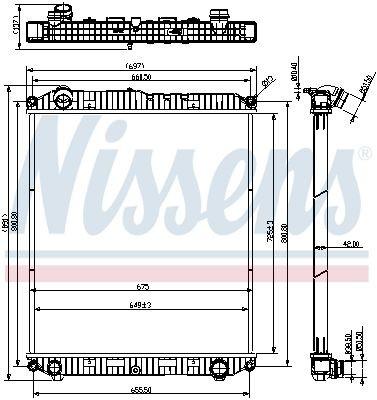 NISSENS 607021 Kühler Wasserkühler Motorkühler passend für MERCEDES-BENZ ATEGO 3