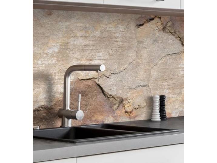 MyMaxxi Küchenrückwand selbstklebend – Matte, Premium Spritzschutz Folie als günstige Alternative zu Glas, einfache Montage & leichte Reinigung – 60 cm hoch – Motiv: Sandstein B 400 cm x H 60 cm