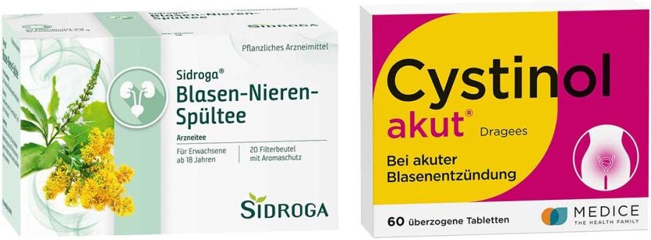 Sidroga Blasen-Nieren-Spültee + Cystinol Akut Dragees