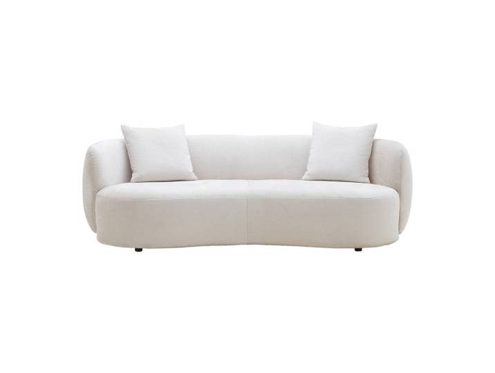 Bigsofa Leonas in Beige runde Form, inkl. 2 Kissen