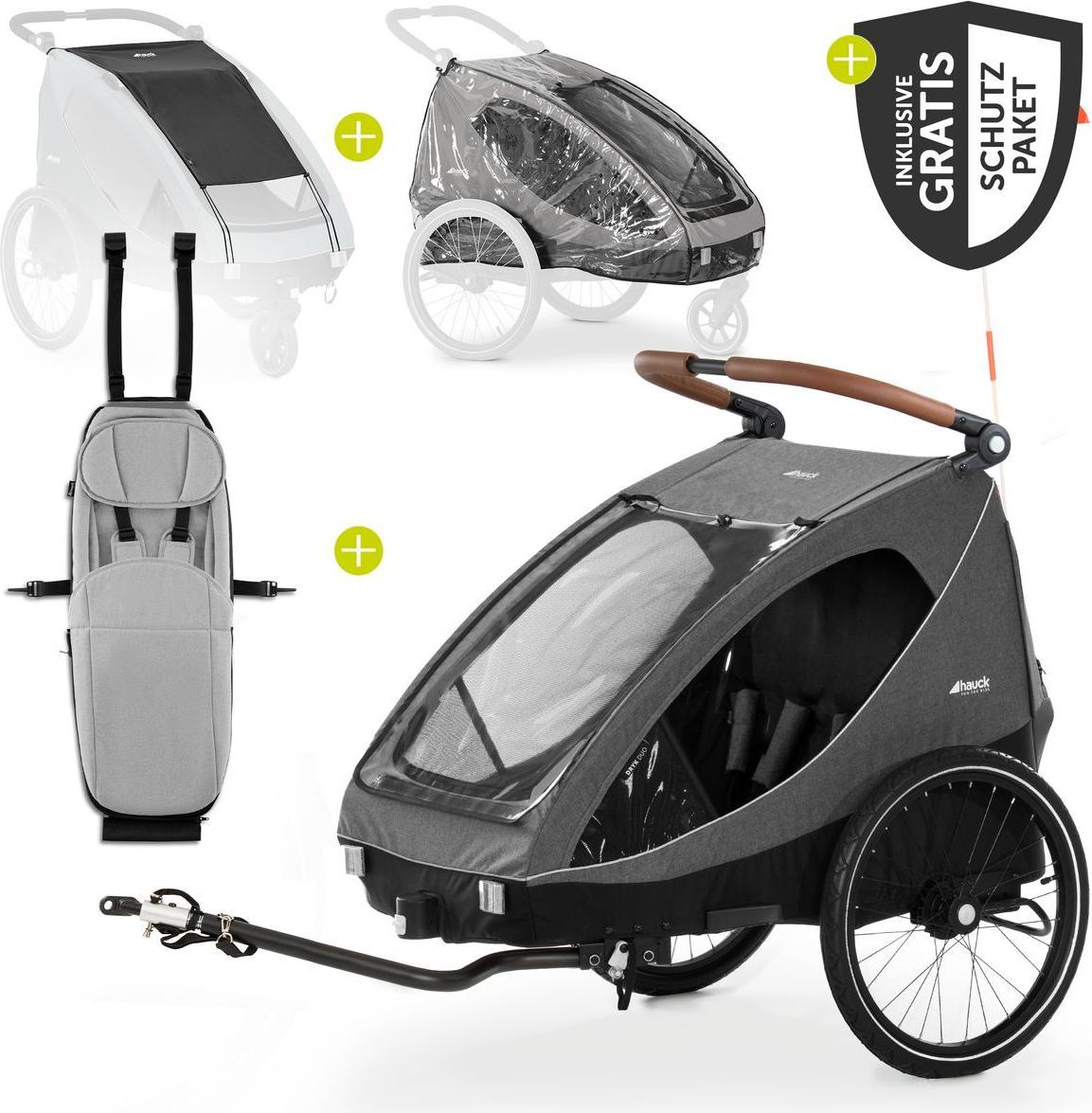 Hauck 2in1 Fahrradanhänger Sparset Dryk Duo