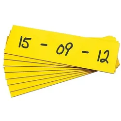 EICHNER 100er-Pack Magnet-Lagerschild 40 x 150 mm gelb, 4x15 cm
