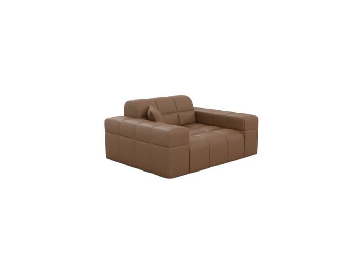 Design Echtleder Loungesessel „Bloom“ Echtleder Choco Brown BLOOMINGLOFT Collection