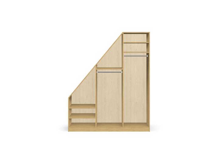 Dachschrägenschrank nach Maß - Schrank mit Schräge und vielen Optionen Premium Dekore Eiche