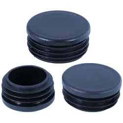 10 Rohrstopfen rund flach Ø 30mm WS 1,0 - 2,0mm PE schwarz