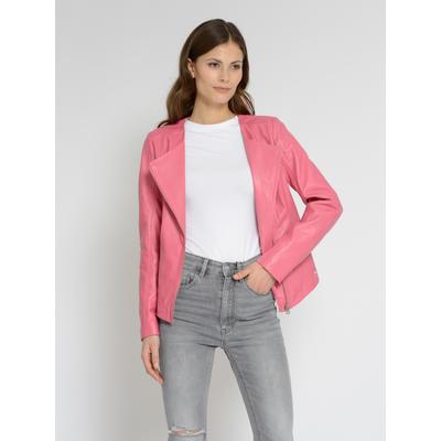 Lederblazer MAZE "42021220", Damen, Gr. S, pink (pink punch), Obermaterial: 100% Lammleder. Futter: 100% Viskose. Ärmelfutter: 100% Polyester, Blazer