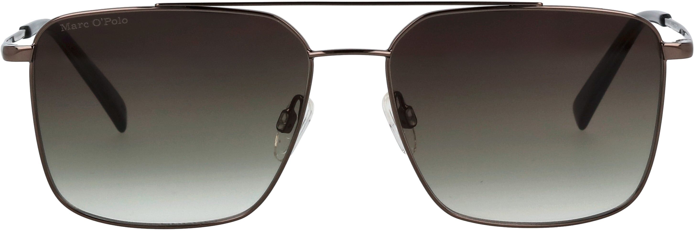 Marc O' Polo Sonnenbrille MARC O'POLO "505097", Herren, braun (dunkelgun), Sonnenbrillen Sonnenbrille, Form Karree/Eckig, Logoschriftzug auf Bügel und Glas, Polyamid UV 400 dunkelgun Einheitsgröße