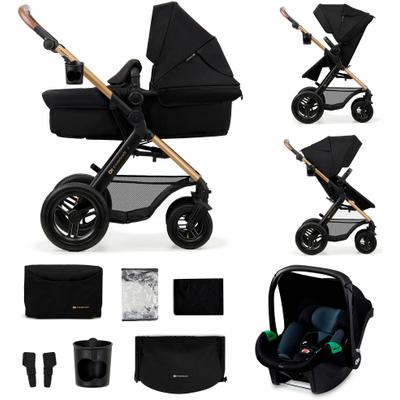 Kombi-Kinderwagen KINDERKRAFT "MOOV 2 Air 3IN1", Kinder, schwarz, Stahl, Kinderwagen, mit Luftreifen