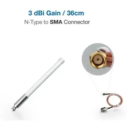 RAK Wireless LoRa Fiberglas Antenne, 860-930MHz, 3dBi, omnidirektional, N Typ / SMA, Pigtail