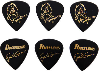 Ibanez Paul Gilbert Pick Set BK - 6P Schwarz