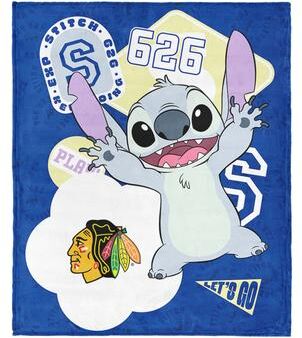 NHL Disney Lilo & Stitch Stickers Silk Touch Throw Blanket