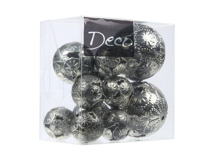 Metallkugel-Set Anthrazit 600 × 1 cm 11 Stück