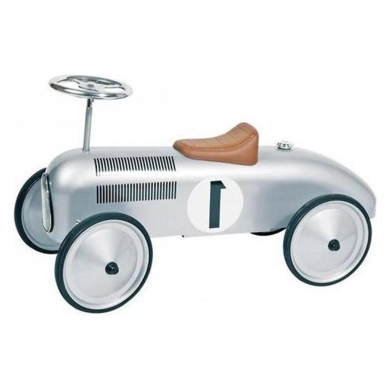 Goki Retro Schleife Auto Silber (14136)