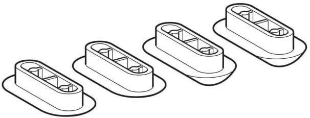 Geberit Set Puffer für WC-Sitz 598014000 Service Kit, +/- 2mm, je 2 St.