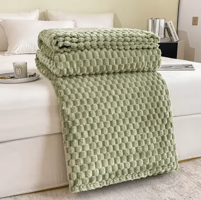 Inspire Curations Soft Plaid Fleece Travel Throw Blanket caolv 70x100cm 1pc