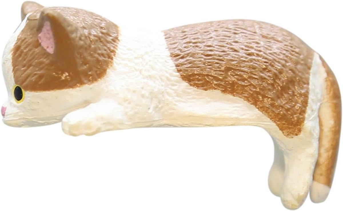 Realistisch Mini Kat Beeldje voor Plank Decoratie, Hoogte: 4 cm