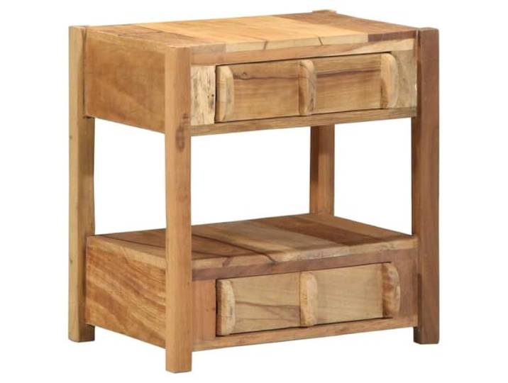GKHPYURE Beistelltisch braun 43 x 32 x 46 cm aus recyceltem Massivholz Massivholz, Vanostocaggio, rechteckige Form, für den Innenbereich, rustikaler Stil, offener Raum