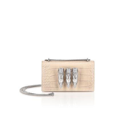 Schultertasche PHILIPP PLEIN "Eagle Crocco Print", Damen, 06, beige, Taschen Schultertasche
