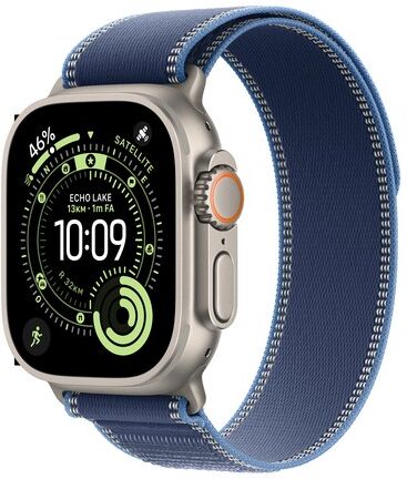 Apple Watch Ultra 3 GPS + Cellular 49mm Cassa Titanio con Trail Loop Blu/Blu Acceso - S/M (MEWR4QF/A)