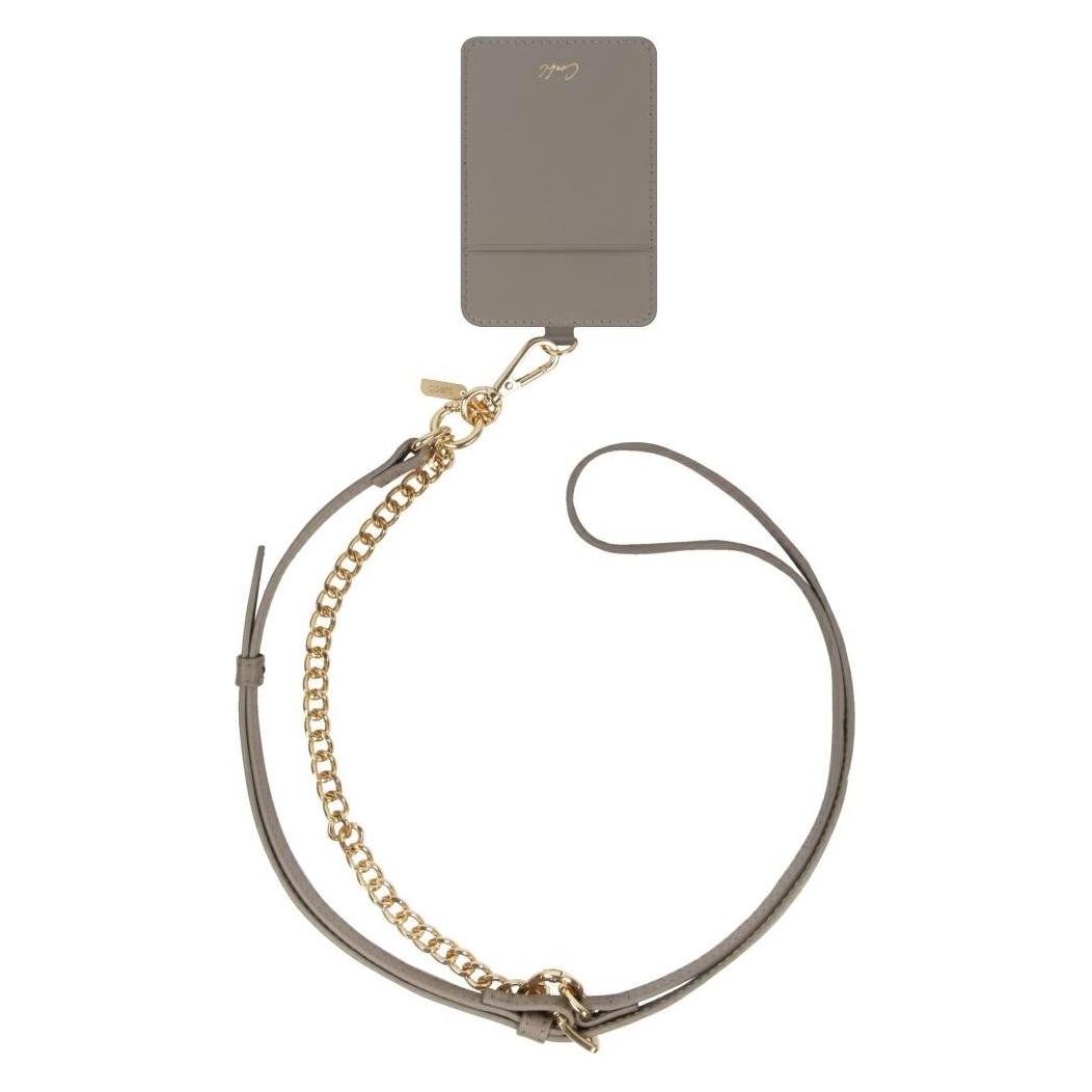 Uniq Universal 3-in-1 phone lanyard Coehl Caryne with card wallet pebble (UNIQ-CARYNE3IN1-PEBBLE)