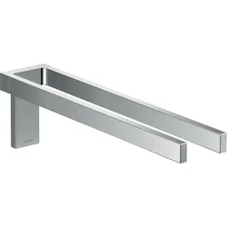 hansgrohe AXOR UNIVERSAL Rectangular Handtuchhalter, Metall, doppelt, fest, Länge 380mm, 42622000, Farbe: Chrom