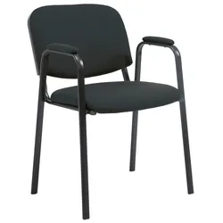 CLP Besucherstuhl Ken PRO Stoff   Farbe: schwarz