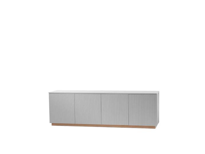 A2 Beam Sideboard Hellgrau, Eichensockel weiß geölt