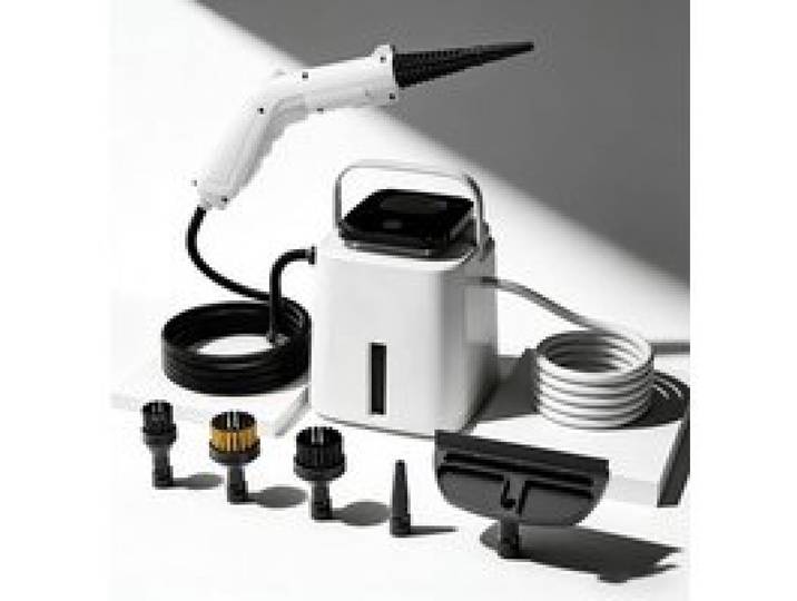 Nettoyeur Vapeur portable - IDEKO - Écran LCD - Haute pression - Multi-surfaces - Blanc
