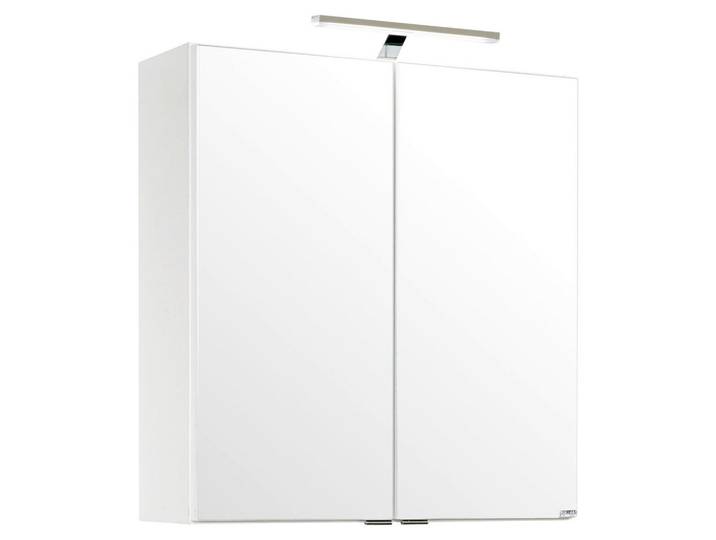 Held Spiegelschrank, Weiss, Metall, 2 Fächer, 60x65x20 cm, Made in Germany, Badezimmer, Badmöbelsets & -serien, Badmöbelserien