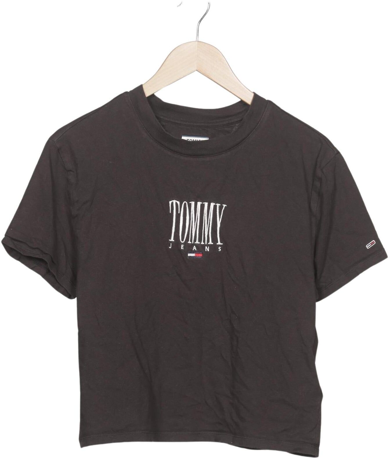 Tommy Jeans Damen T-Shirt, Schwarz, Gr. S, Baumwolle - Second Hand