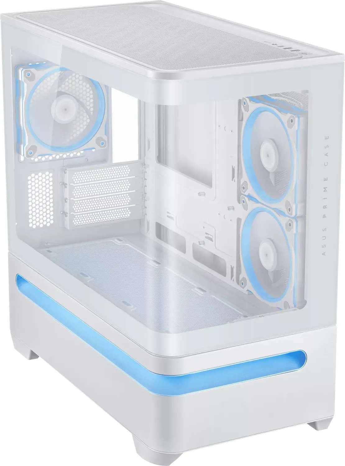 ASUS Prime AP202 Gaming PC Gehäuse Micro-Tower Weiß Seitenfenster