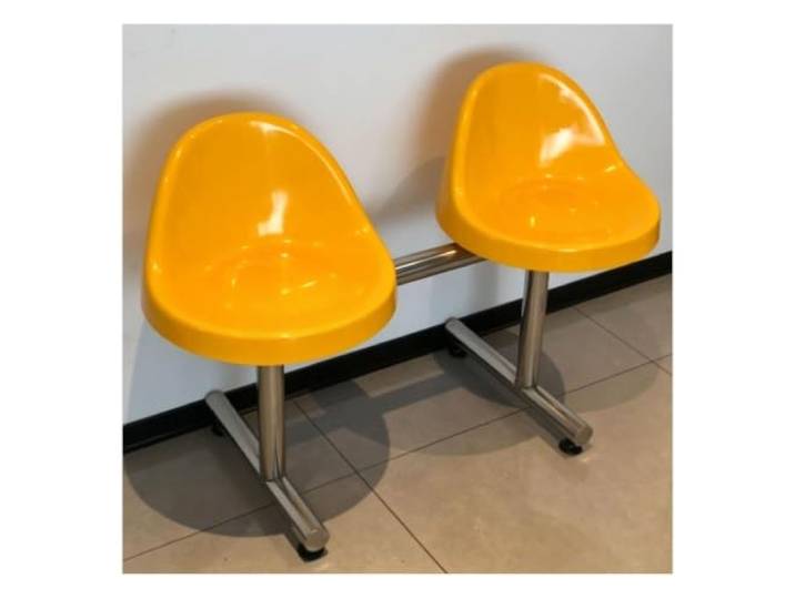 YPIOUREN Wartestühle, Esszimmer Stühle, Gästestuhlwartezimmer Stabiler Edelstahlrahmen, 300 Kg Tragfähigkeit, Rutschfeste Fußpolster, Leicht Zu Reinigen(Yellow)