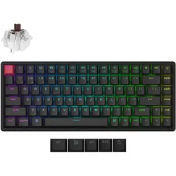 Keychron K2 QMK (Version 3) (US, Kabelgebunden, Kabellos), Tastatur, Schwarz