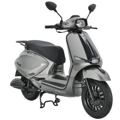 Motorroller ALPHA MOTORS "Napoli 125 ccm 85 km/h EURO 5+ (mit/ohne Topcase)", silber (silberfarben, schwarz, schwarz), Motorroller, ohne Topcase, 85 km/h, B:72cm H:117cm L:182cm
