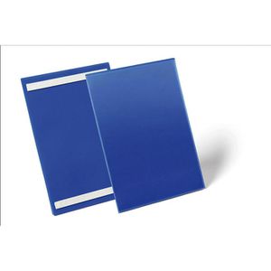 Durable Kennzeichnungstasche 179707, A4 hoch, selbstklebend, blau, 50 Stück