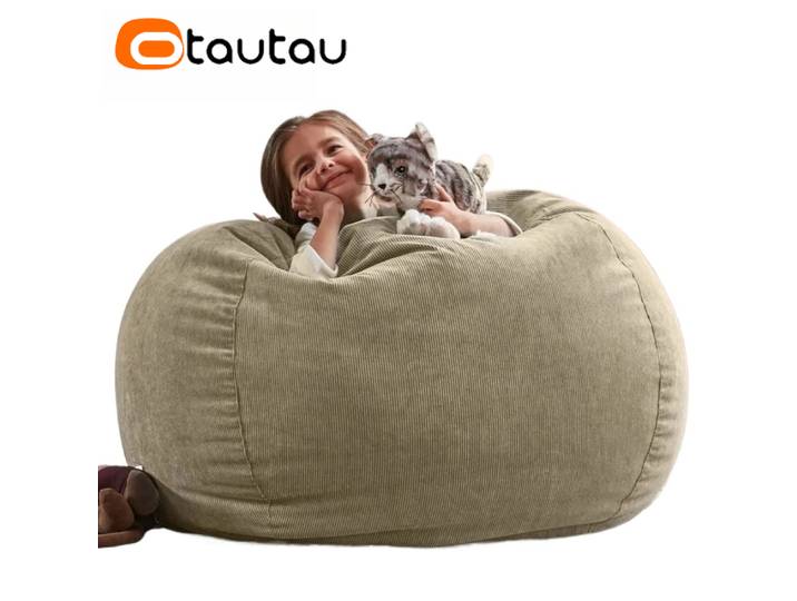OTAUTAU pouf canapés avec remplissage 2,3 pieds 70 cm rempli confortable pouf canapé bouffant siège de sol Chaise longue Pouf Chaise DD005
