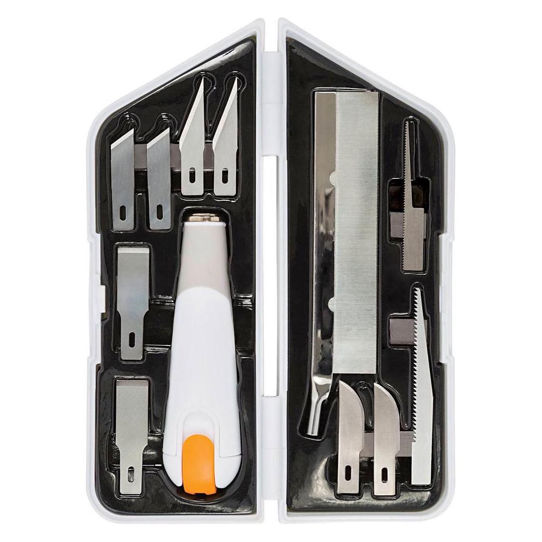 Fiskars Bastelmesser ""Universal Premium"", 12er Set Inhalt: 1 x Universal-Messer, 2 x präzisions-Klingen, 1 (Cutter) (1024385)
