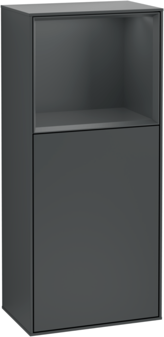 Villeroy und Boch Finion Seitenschrank G510HGHG 41,8x93,6cm, rechts, Emotion, Regal oben Midnight Blue Matt, Midnight Blue Matt Lacquer