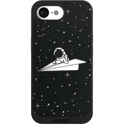 Nivocase Handyhülle für Apple iPhone 17e Hülle NIVOpure Case Schwarz Astronaut Comic Papier (Apple iPhone 17e), Smartphone Hülle, Schwarz