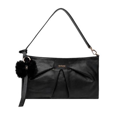 Henkeltasche NERO GIARDINI "Nero Giardini Taschen Nappaleder", Damen, Gr. onesize, schwarz, Leder, Taschen