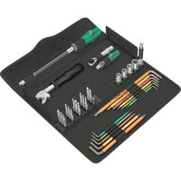Kraftform Kompakt F 1, für Fensterbauer, 35-teilig, Werkzeug-Set schwarz/grün, inkl. Zyklop Mini 1 Bit-Ratsche, 1/4"