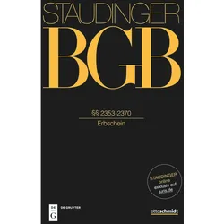 Staudingers Kommentar zum BGB §§ 2353-2370 (Erbschein), Fachbücher von Stephanie Herzog