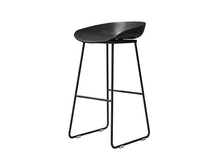 LKLXJ Barhocker Schmiedeeisen/schwarzer Thekenstuhl Industrieller Aus Metall/mit Fuß- Und Fußstützenbereich, Hüftiger Plastiksitz70cm Für Die Verwendung Im Innen- Und Außenbereich des Bar-Restaurants