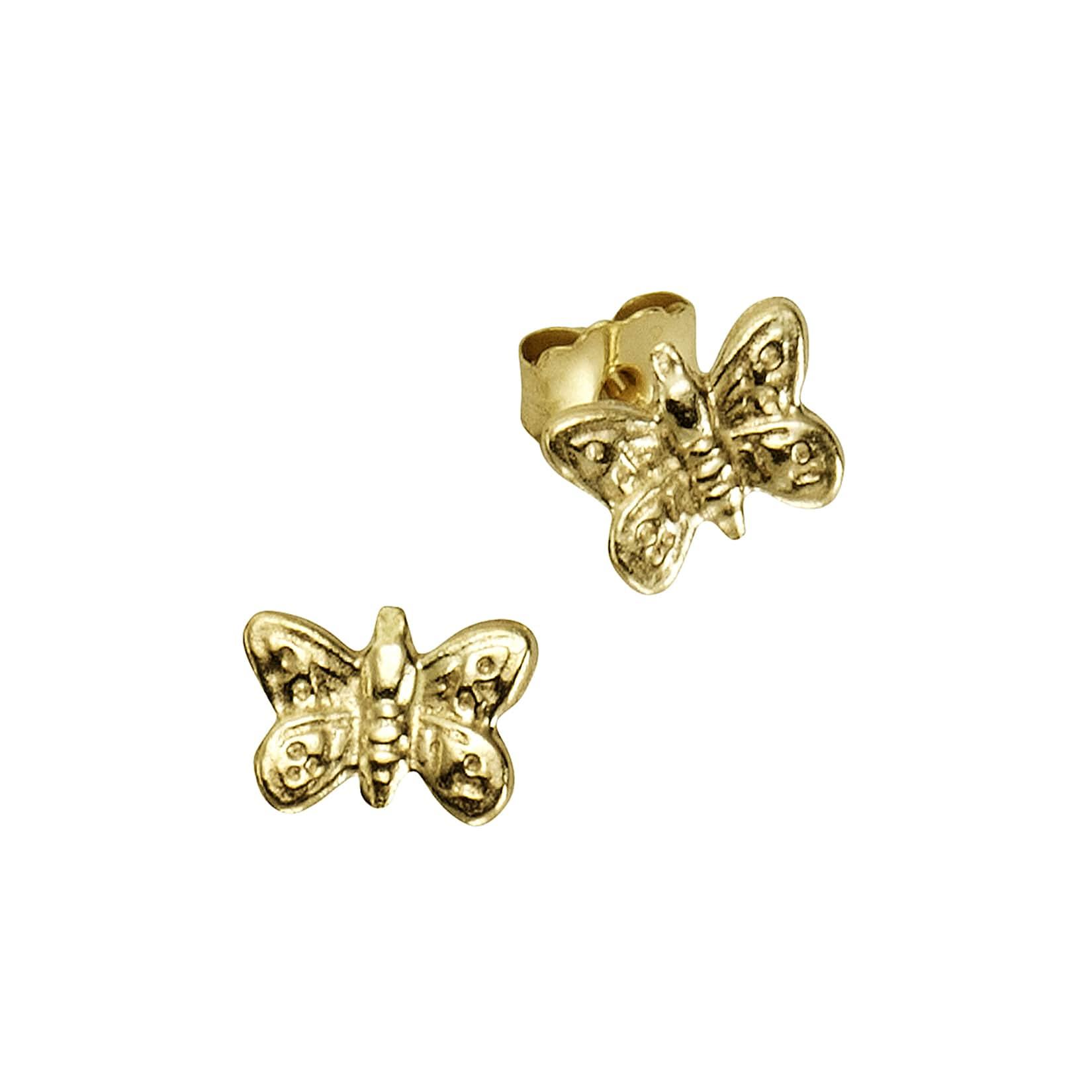 Zeeme for Kids Ohrringe Gold 333 Schmetterlinge