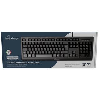MediaRange Tastatur USB 2.0 kabelgebunden QWERTY IT schwarz