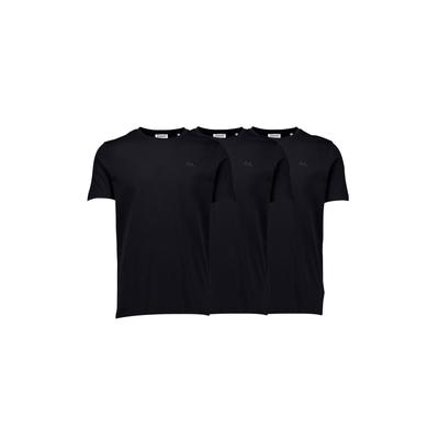 Kurzarmshirt LINDBERGH "T-Shirt (Kurzarm) Relaxed Fit", Herren, Gr. L, schwarz, Obermaterial: 100% Baumwolle, unifarben, lässig geschnitten, Rundhals, Shirts